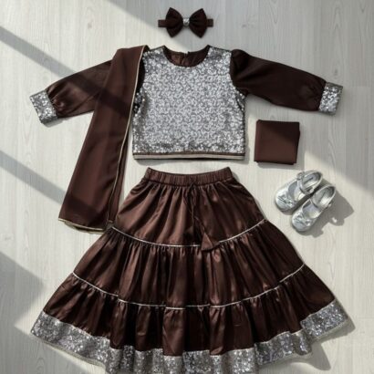 The Chocolate Sequins Lehenga Set