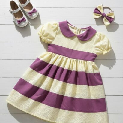 The Lavender Stripe Peter Pan Dress