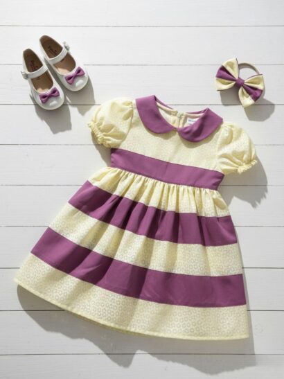 The Lavender Stripe Peter Pan Dress