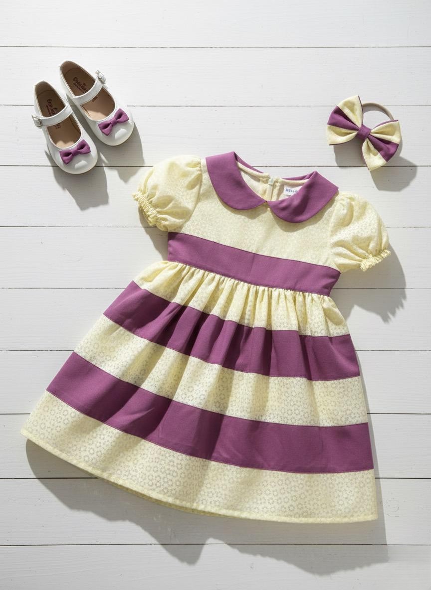 The Lavender Stripe Peter Pan Dress