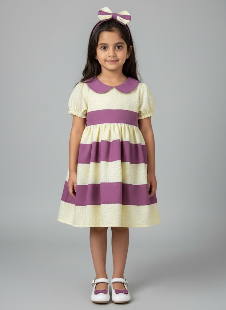 The Lavender Stripe Peter Pan Dress - Image 2