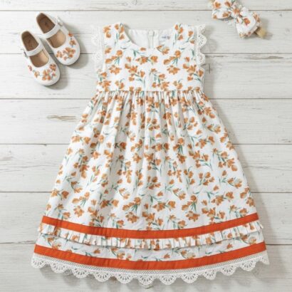 The Autumn Balm Floral Dress Set