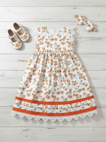 The Autumn Balm Floral Dress Set