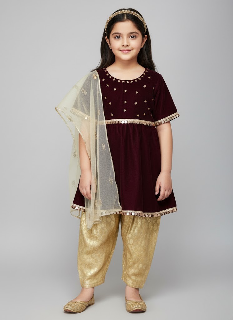 The Velvet Starburst Kurta Set - Image 2