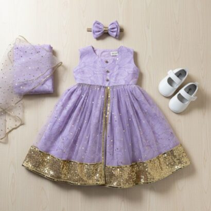 The Lavender Sequin Sparkle Party Dress