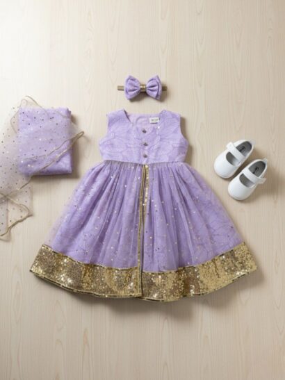 The Lavender Sequin Sparkle Party Dress
