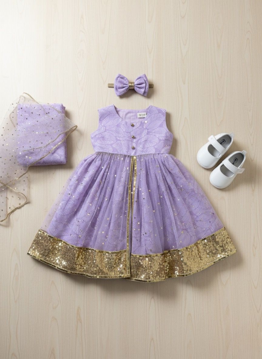 The Lavender Sequin Sparkle Party Dress