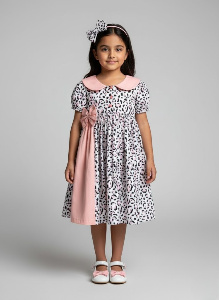 The Pink Leopard Print Dress - Image 2