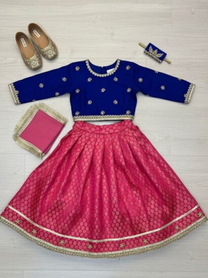 The Purple Hot Pink Brocade Set