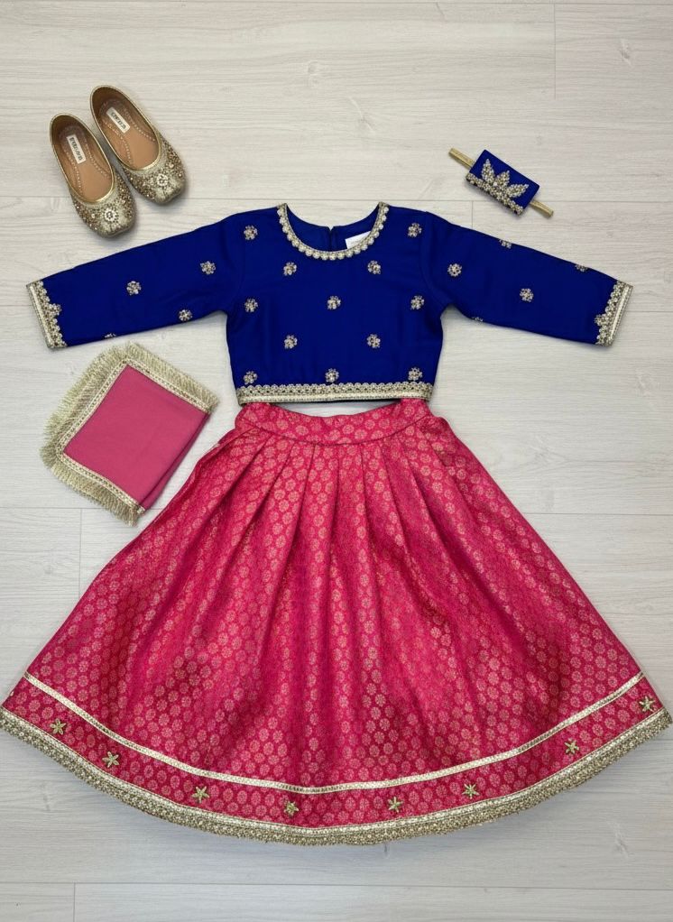 The Purple Hot Pink Brocade Set