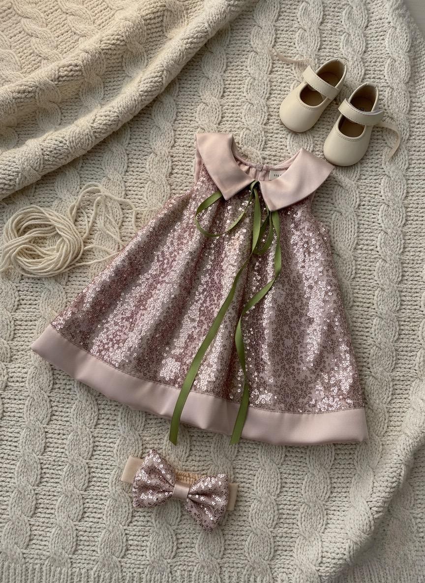 The Sparkle and Sage Sequins Dress